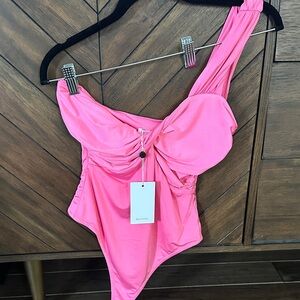 Lovers + Friends Pink Bodysuit